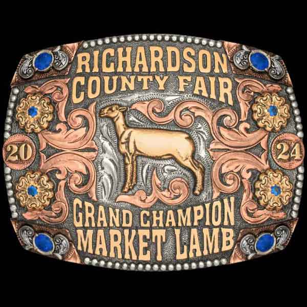 Make a statement at your livestock event or awards show with the Goldfield Custom Belt Buckle,! Customize this trophy buckle now!